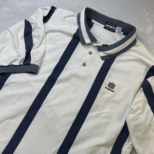 Vintage Auburn Tigers Polo XXL USA Made Divots Striped Golf NCAA